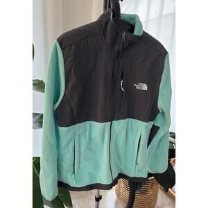 The North Face Denali Fleece Youth Medium Full Zip Jacket Blue Gray Flaws